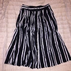 button front midi skirt